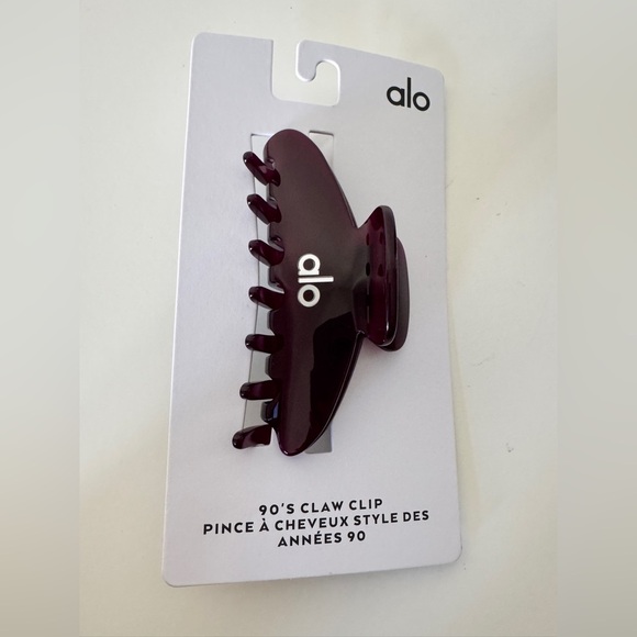 New Alo 90's Claw Clip - Burgundy Clear Limited - Picture 2 of 5